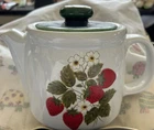 Vtg McCoy Strawberry Country Large Teapot Lid 1418 Grannycore Cottagecore