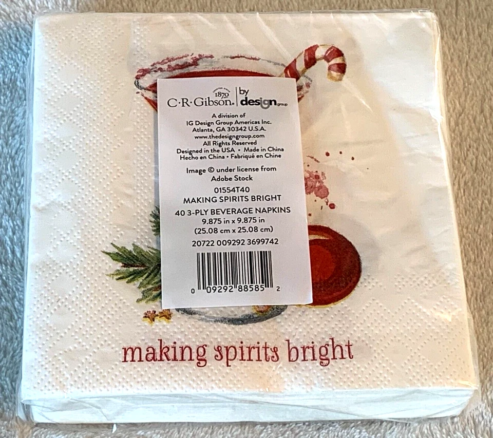 Servilletas brillantes para hacer licores bebida de cóctel 3 capas de papel 40 unidades Foto 3 de 4