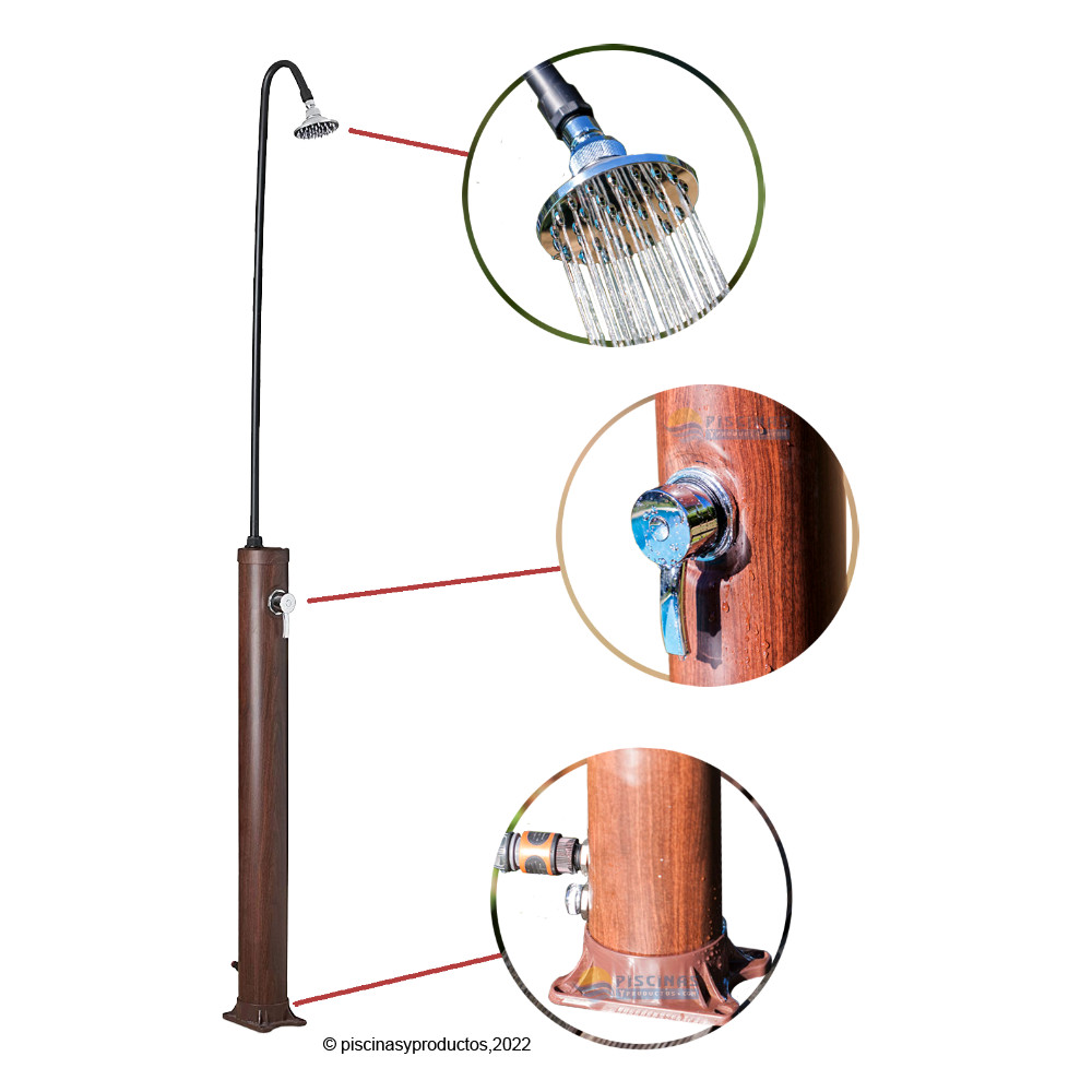 Ducha Solar 9 L. Gre Color Madera. Ar1009W