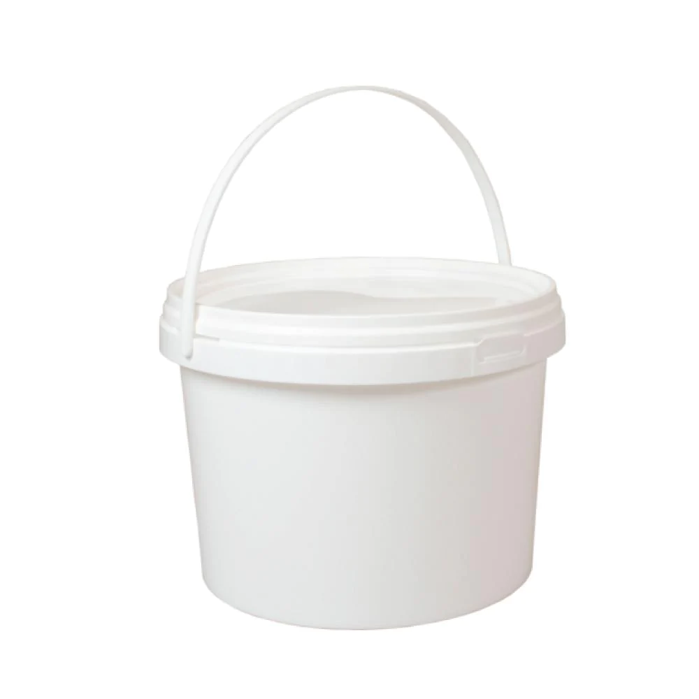Plastic White Buckets Handle + Lids 2L 5L 10L Small and Large Food Pail eBay