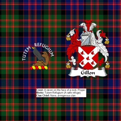 Scottish Clan Crest Gillon Rock Slate 14cm x 14cm Top Qualität Schiefer
