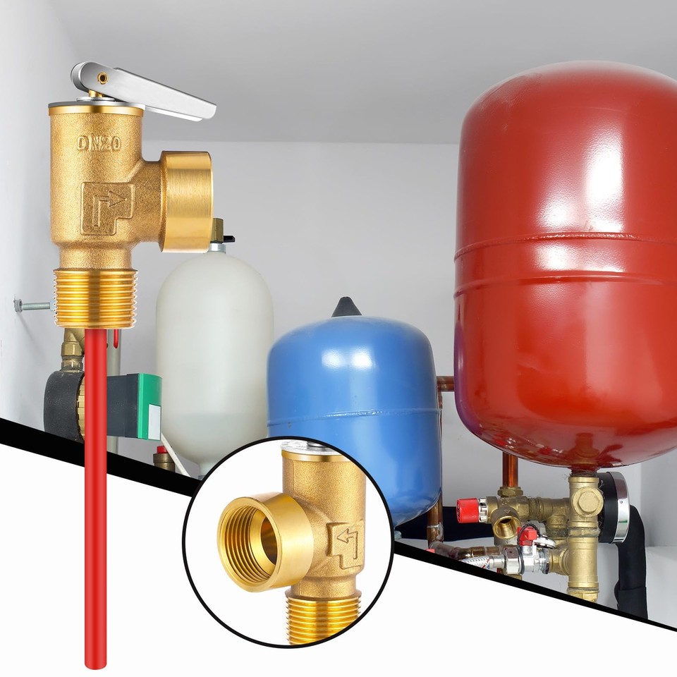 Temperature and Pressure Relief Valve RV Water Pressure Regulator 210°f