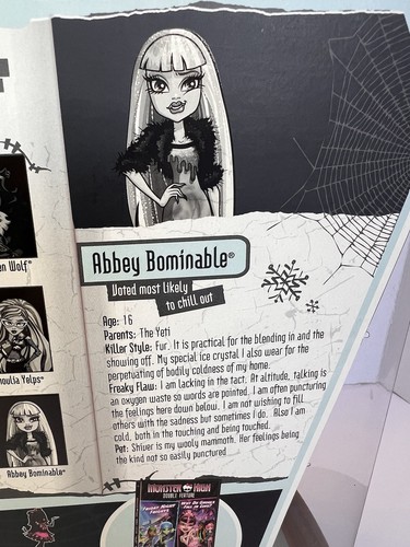 Monster High Picture Day Abbey Bominable Doll NIB New in Box 2012 Mattel - Bild 6 von 11