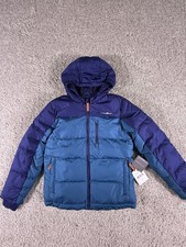 NWT Eddie Bauer Kids 7/8 Blue Jacket Sherpa Lined With Hood