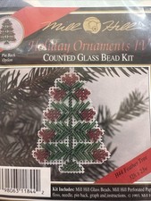 Mill Hill Holiday Ornaments Counted Glass Bead Kit Feather Tree