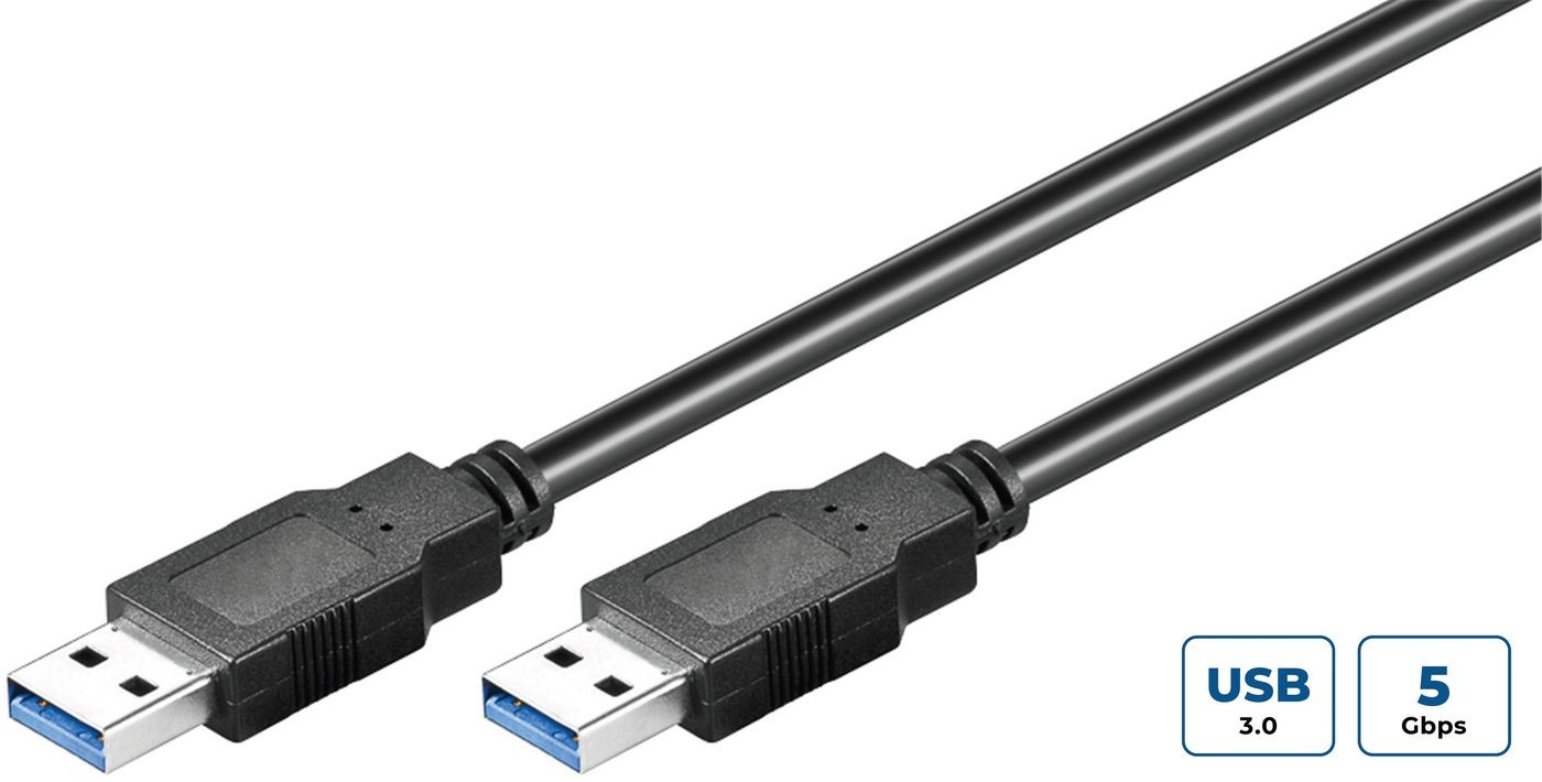 MicroConnect USB3.0AA1B USB Cable USB 3.2 Gen 1 1m USB A Male Black