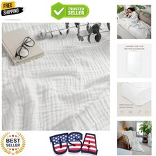 Muslin Blanket for Adults Twin 90" x 66" - 6 Layer Soft, Breathable Lightwe...