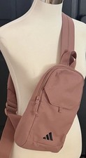 Adidas Essentials Sling Crossbody Bag Pink Adjustable Strap Compact Travel
