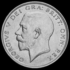 1923 George V Silver Half Crown, Scarce, EF