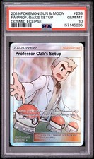 Professor Oak's Setup 233/236 Cosmic Eclipse Pokemon English PSA 10 Gem Mint