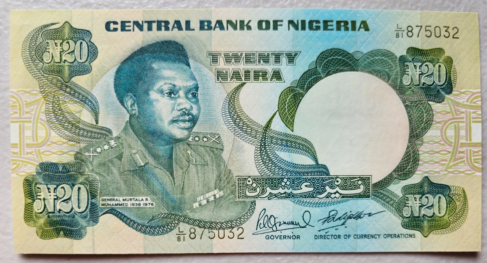 Nigeria 20 Naira 1984- Sign. 10 Unc