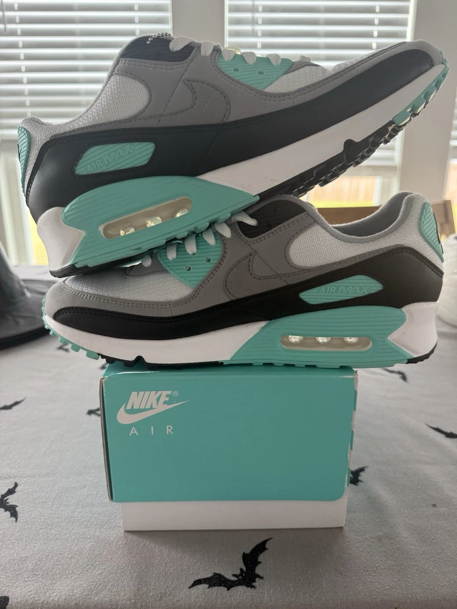 Nike Air Max 90 Shoes Men\'s 7 Hyper Turquoise Athletic Casual Retro Gym Sneakers Size 8.5- Nike Air Max 90 CD0881 100 Hyper Turquoise SUPER  main image 4