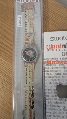 Swatch Special 2003 GZ184 Dada Traces Cabaret Voltaire New In Box Mint