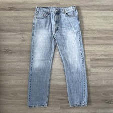 Vintage Levis 505 Jeans USA Made 36x30 (34x29) Blue Straight Leg Y2K Faded Denim