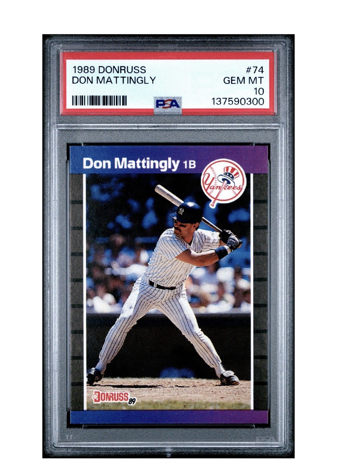 1989 DONRUSS #74 DON MATTINGLY YANKEES PSA 10 Gem Mint!