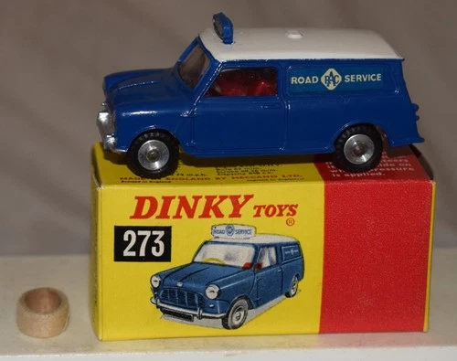 Vintage Dinky No. 273 RAC Patrol Mini Van Blue in Original Box - Diecast