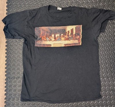 T-Shirt XL Leonardo DaVinci Last Supper letzte Abendmahl glitch
