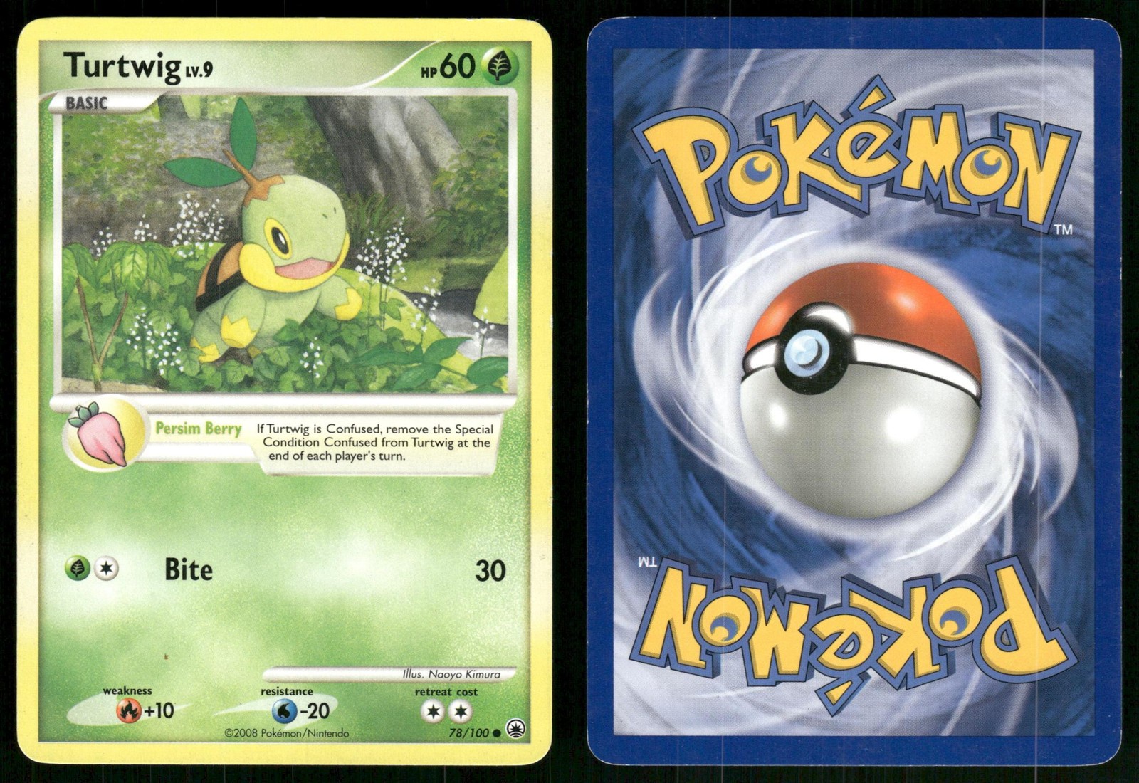 Turtwig 78 MODERATELY PLAYED Majestic Dawn 100 Pokemon