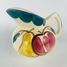 Purinton Pitcher Creamer Fruit Pattern Vintage