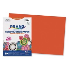 SunWorks  Construction Paper, 58 lbs., 12 x 18, Orange, 50 Sheets/Pack