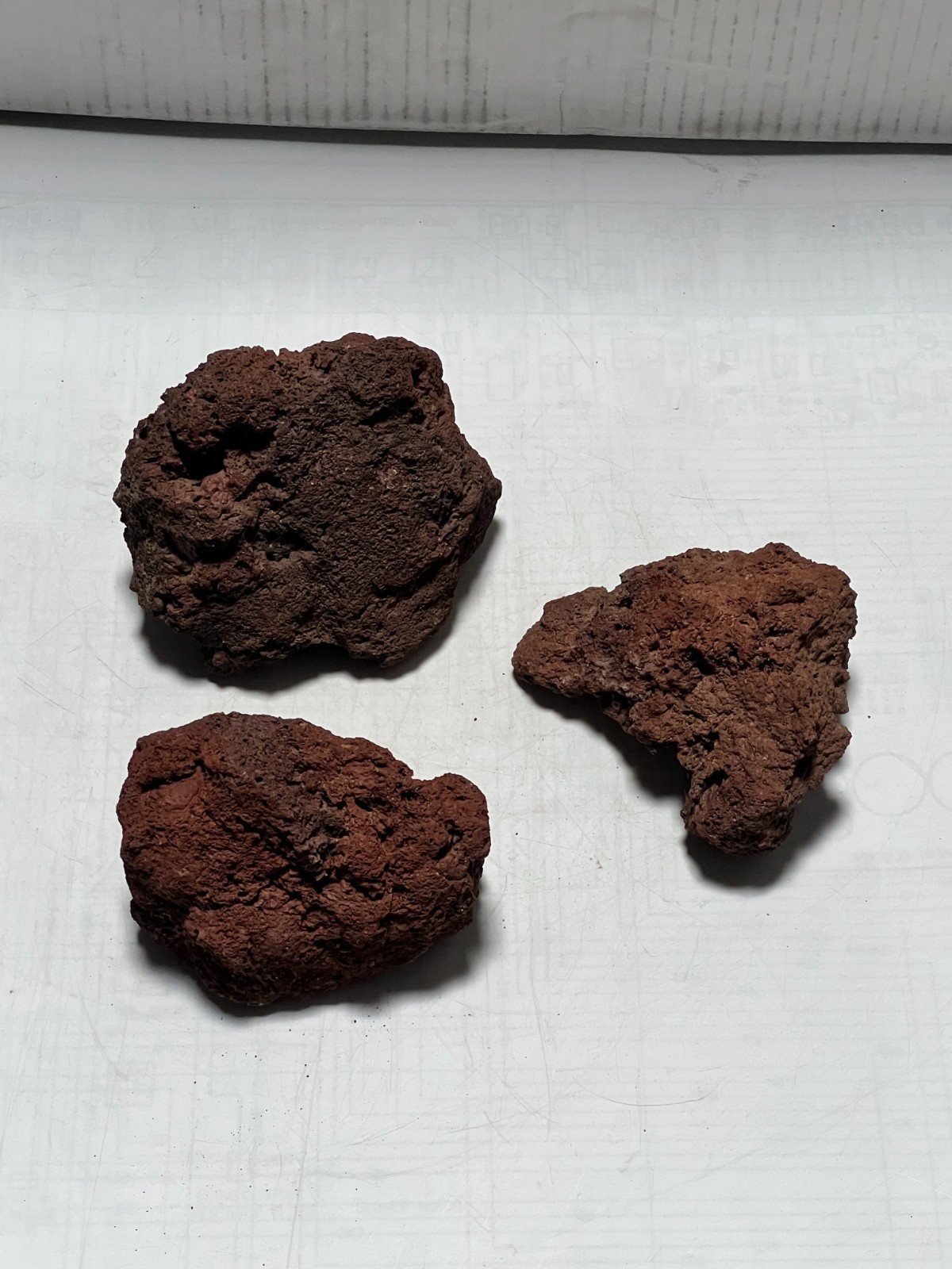 3) Natural Red Lava Rock Unique Volcanic Stone for Aquariums, Terrar