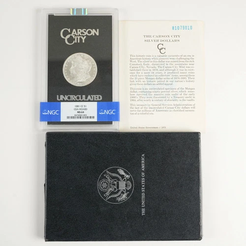 1881-CC GSA Morgan Dollar $1 MS64 NGC w/ Box & COA 31665
