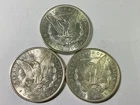 1881 1883 O & 1886 USA Morgan Dollar trio nice lustrous coins