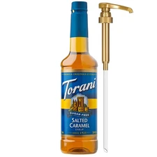 Torani Sugar Free Coffee Syrup, Salted Caramel Flavored Syrup for Drinks,... 