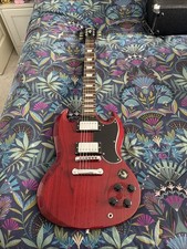 Vintage SG Solid Body Electric Guitar Red 6-String Right-Handed 