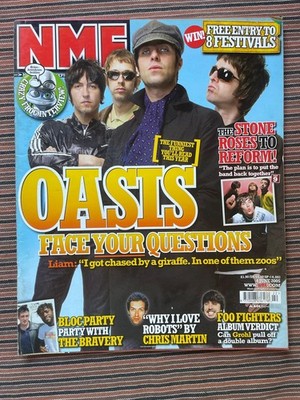 NME Magazine 4/6/2005 Oasis Noel Liam Gallagher Stone Roses Foo Fighters Coldpla