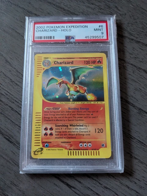 Pokemon PSA 9 MINT Charizard Expedition Holo 6/165