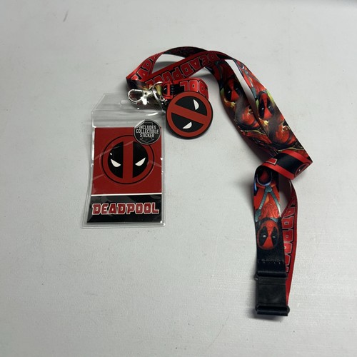 Cordón Bioworld Marvel Deadpool con pegatina coleccionable.  1 - Imagen 1 de 6