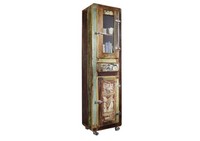Massivholz Regal Altholz Eisen Hochschrank Ablage Massiv Schrank Holzschrank