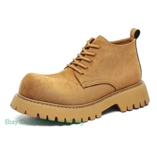 Thick Soled Mens Casual Shoes Trendy Style Outdoor Leisure Versatile Short Boots
