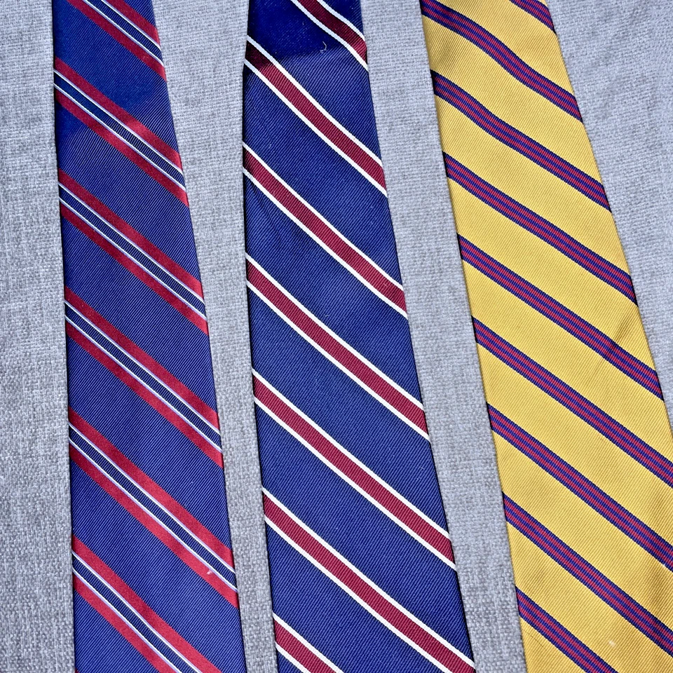 Lote de três (3) gravatas de seda listradas BROOKS BROTHERS Makers (0-1) - Imagem 4 de 4