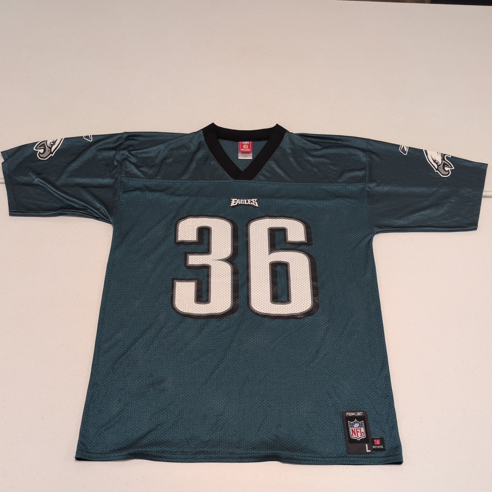 Vintage Reebok Philadelphia Eagles Brian Westbrook #36 Jersey Men’s Large Green