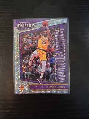 2018-19 Panini Threads Automatic Dazzle LeBron James #7