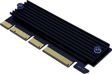 Pcie Nvme Adapter Card with Heat Sink, X16 Interface Fits in X4/X8 Slots