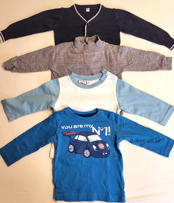 4x Langarmshirt, Gr. 68, dopodopo