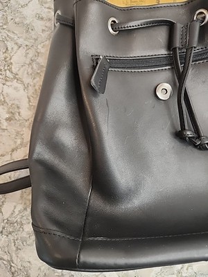 Vintage LL Bean Town and Field Rucksack Black Leather  display picture 1