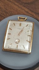 Rare Vintage Manual Swiss Made Lanco Rectangle Pendant/Pocket Watch Gold Filled
