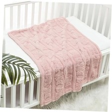 30"X40" Cozy Soft Warm Sherpa Baby Blanket for Girls Boys, Newborn Pink Bear