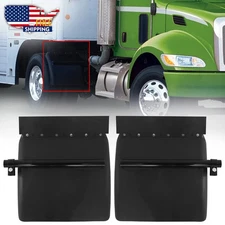 Quarter Fenders For Semi Truck 24x24 Freightliner Kenworth Peterbilt Set Black