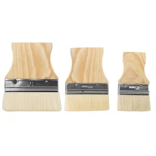 3-Piece Flat Paddle Paint Brush Set - 3/4/5 Inch Wide Paint Brushes with 