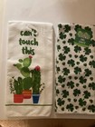 Asciugamani a molla non può toccare questo trifoglio set 2 pezzi cactus 15x25 in verde