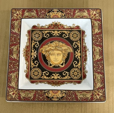 VERSACE MEDISA RED. 8 1/2  Square Tray Hard To Find !