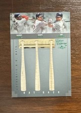 2004 Fleer Emerald Bat Rack 3pc Relic Pujols Rolen Edmonds Cardinals #’d /175