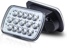 LED Headlights Hi Low Sealed Beam Rectangular Truck Van Lamp