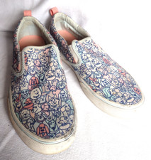 BOB'S Skechers DOG PATTERN Slip-On Women's SZ 8 Memory Foam