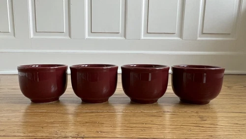 Set Of 4 Fiestaware Chili Bowls In Cinnabar Retired